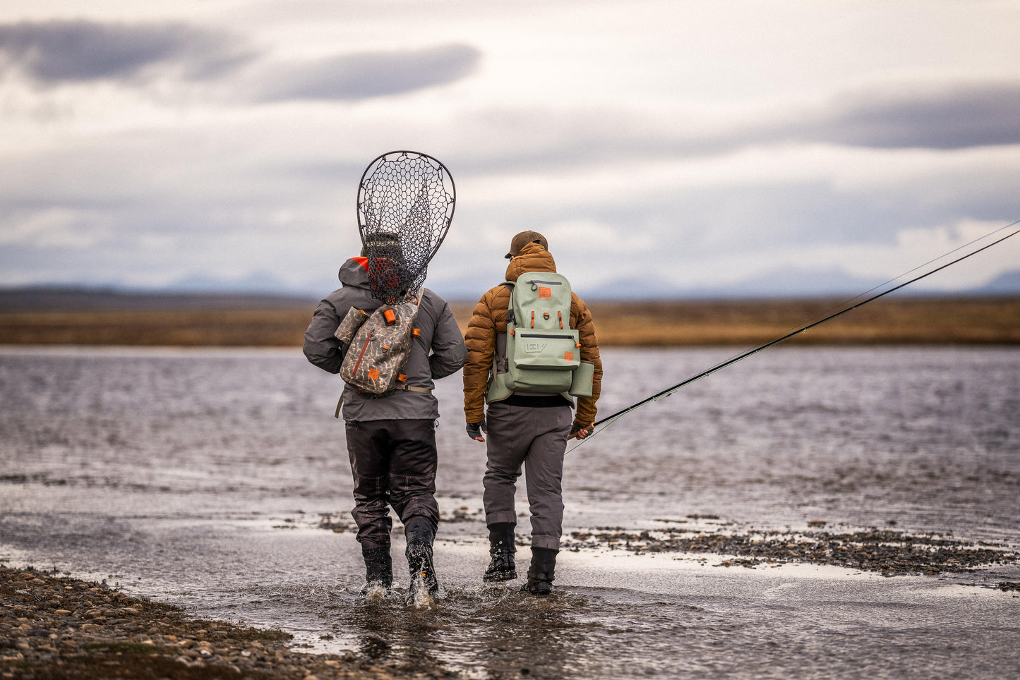 Thunderhead backpack walking down river