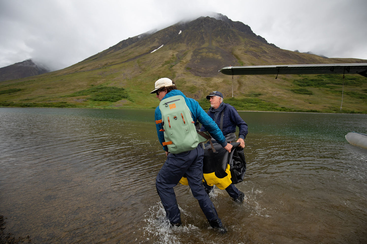 unloading the plane in alaska